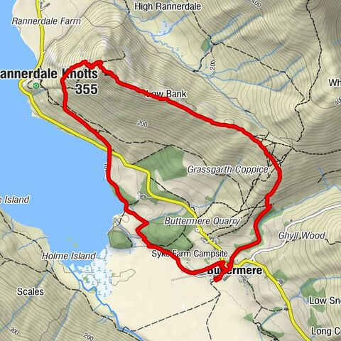 Buttermere - Long How - Rannerdale Knotts - Low Bank