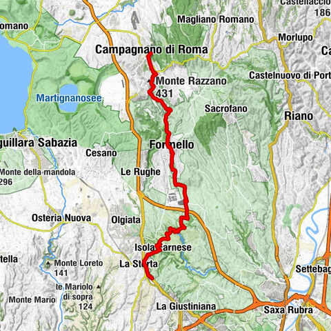 Campagnano di Roma - Monte Silio - Monte Campetti - Cappella della visione