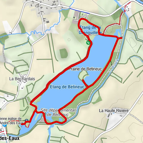 Le Pré de L'Église - Ancienne église de Saint-André des Eaux - La Cahuette - Saint-André-des-Eaux