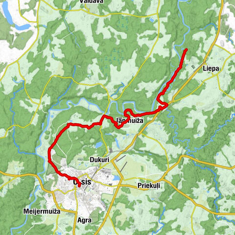 Priekuļu pagasts - Leukādijas - Cēsis - Cēsu Svētā Jāņa baznīca