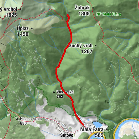 Šútovo - Fatranka - Živá voda - Šútovský vodopád