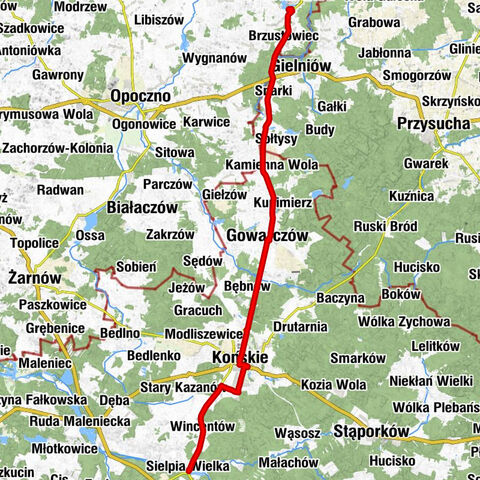 Augustów - Gowarczów - Kaplica szpitalna - Sielpia Wielka