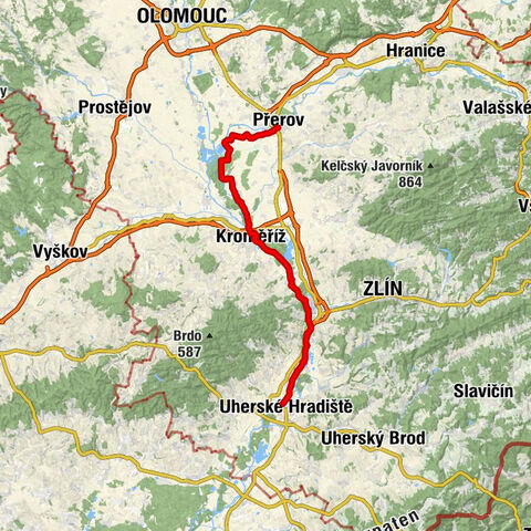 Přerov - Chropyně - Kroměříž - Uherské Hradiště