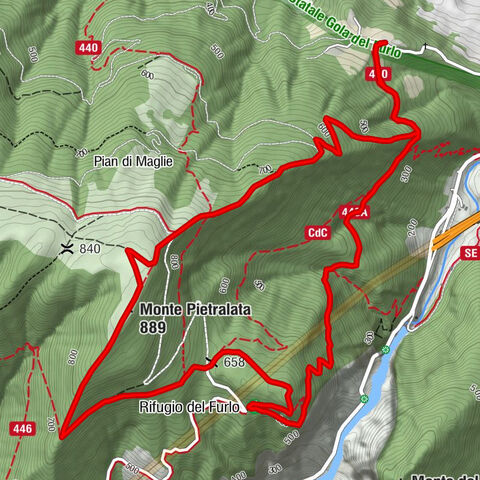 Acqualagna - Monte Pietralata - Rifugio del Furlo - Fermignano