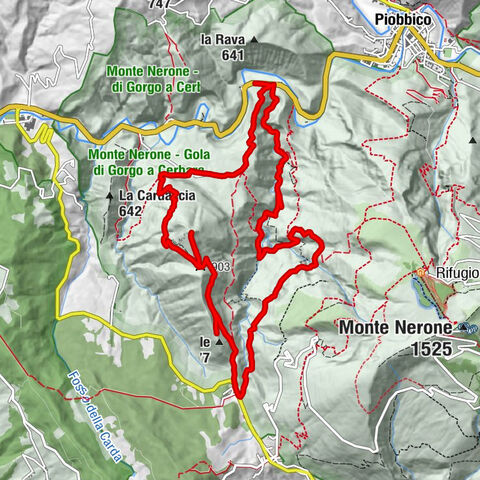 Rio Vitoschio - Grotta del Pennato - Monte della Valle - Monte Cardamagna