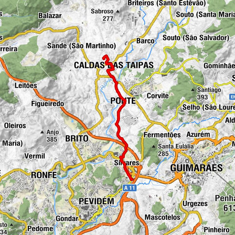 Caldelas - Caldas das Taipas - Ponte - Guimarães