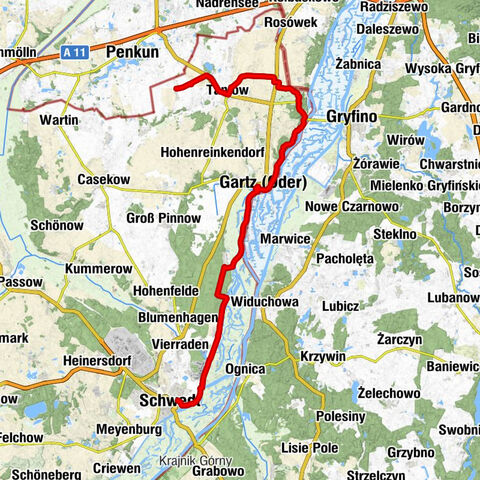 Schwedt - Park Restaurant - Dorfkirche Mescherin - Tantow