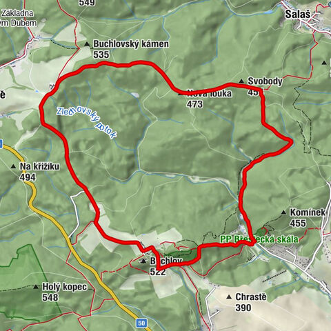 Pod Břesteckou skalou - Dubový díl - Svobody - Nová louka