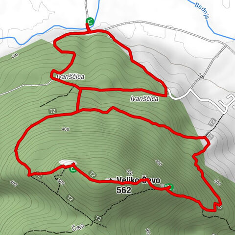 Varaždinska županija - Podevčevo - Vidikovac Čevo - Veliko Čevo