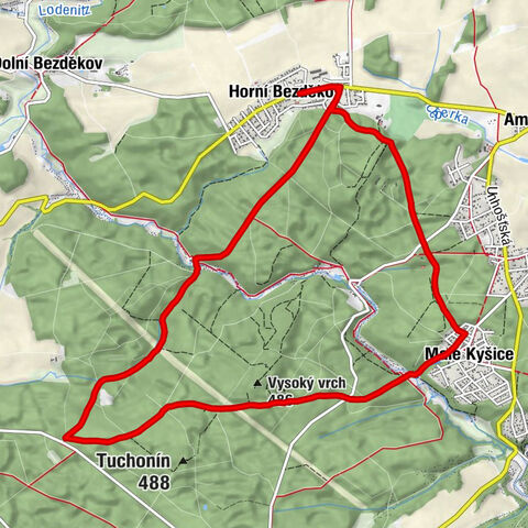 Horní Bezděkov - Žlábek - Malé Kyšice - Penzion Lika