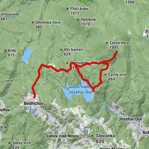 Bedřichov - Kristiánov - Dolina