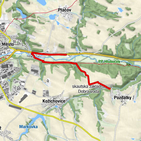 Třebíč - Dobrá Voda - skautská základna Dobrá voda