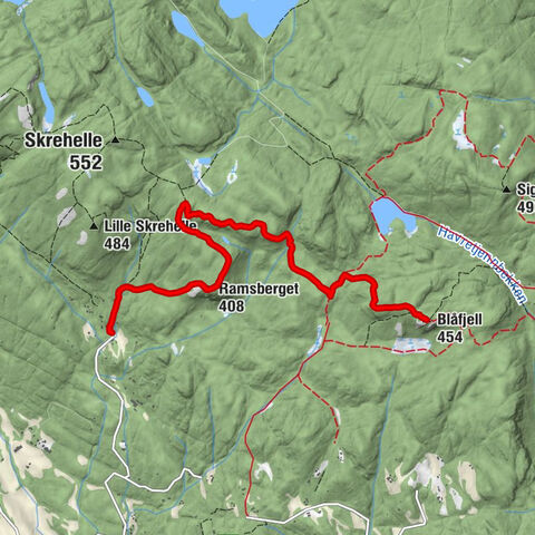 Skien - Ramsberget - Blåfjell