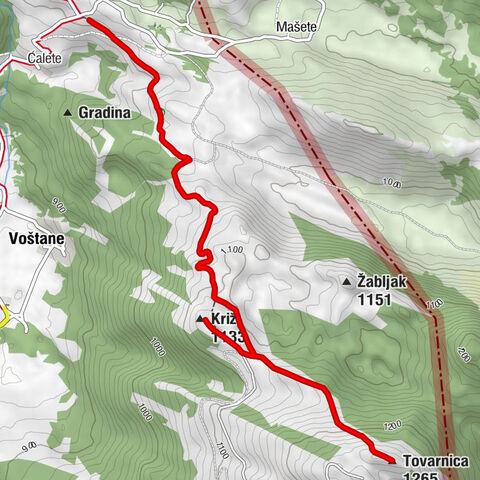 Kamensko - Tovarnica - Križ - Voštane
