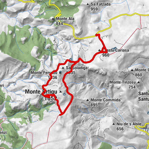 Santu Lussurzu/Santu Lussurgiu - Crastu Cariasa - Monte Entu - Monte Pertusu