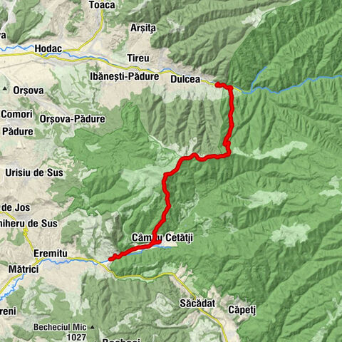 Brădețelu - Culmea Ciorolab - Câmpu Cetății - Eremitu