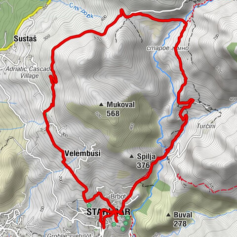 Stari Bar - Škanjevića džamija - Omerbašića džamija - Gretva