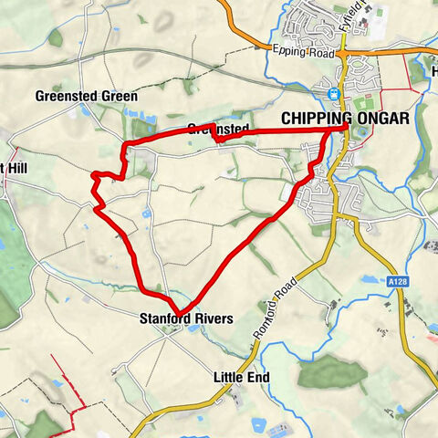 Chipping Ongar - Greensted - Clatterford End - London