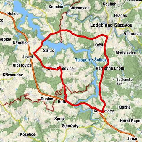 Dolní Kralovice - Tomice - Brzotice - Hněvkovice