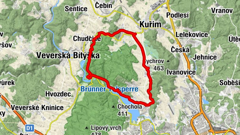 Máří Magdaléna - Kuřim - Moravské Knínice - Jinačovice