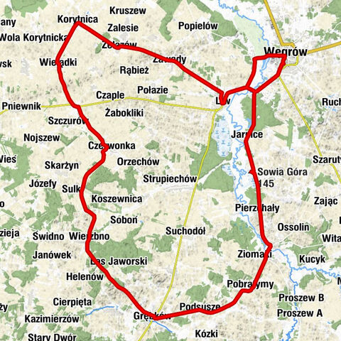Węgrów - Sowia Góra - Kościół pw. Świętego Bartłomieja Apostoła - Kościół pw. Świętego Stanisława