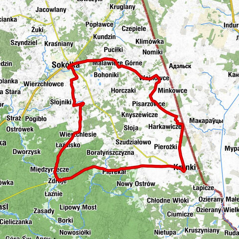 Sokółka - Nowa Kamionka - Krynki