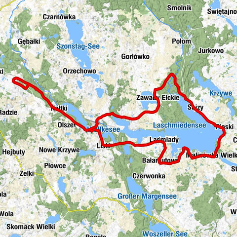 Wężówka - Kałtki - Olszewo - Stare Juchy