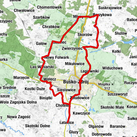 Łatanice - Kościół pw. św. Stanisława Biskupa w Chotelku - Kaplica cmentarna - Kościół pw. Bożego Ciała