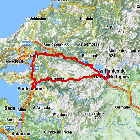 A Casilla - Igrexa de San Martiño de Goente - Igrexa de Santa María de Igrexafeita - As Pontes de García Rodríguez