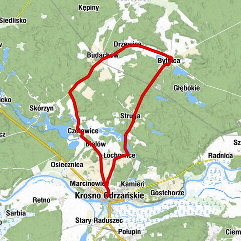 Krosno Odrzańskie - Srebrna Góra - Bielów - Czetowice