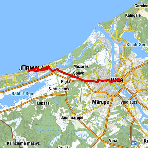 Dubulti - Jūrmala - Babīte - Rīga