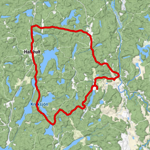 Svartsjömåla - Björkeryd - Harkniven - Svalehult