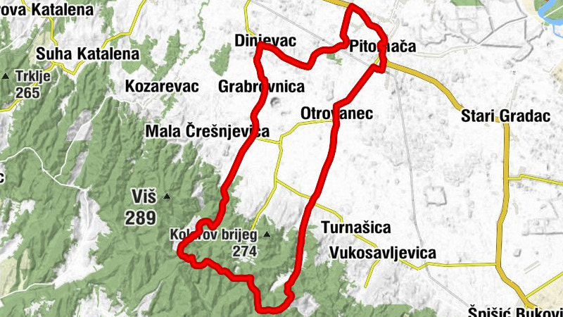Pitomača - Lisičino Polje - Otrovanec - crkva svetog Vida