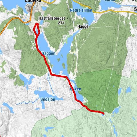 Solsidan - Dagkarlsbo - Stora Snöån - Lilla Snöån
