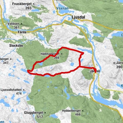 Järvsö - Myrängen rastplats - Storsved