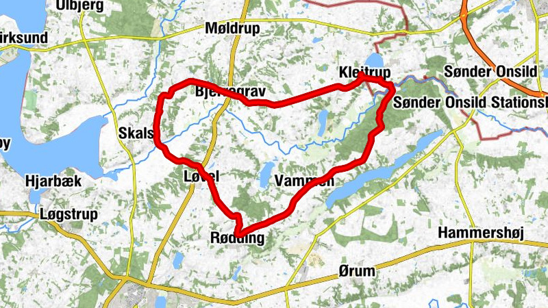Klejtrup - Vammen - Rødding - Løvel