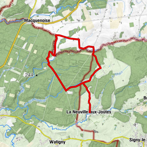 La Neuville-aux-Joûtes - Église Saint-Nicaise - Le Gravier du Bois - La Hobette