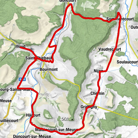 Illoud - Église Saint-Nicolas - Église Saint-Élophe et Saint-Christophe - Église Saint-Loup