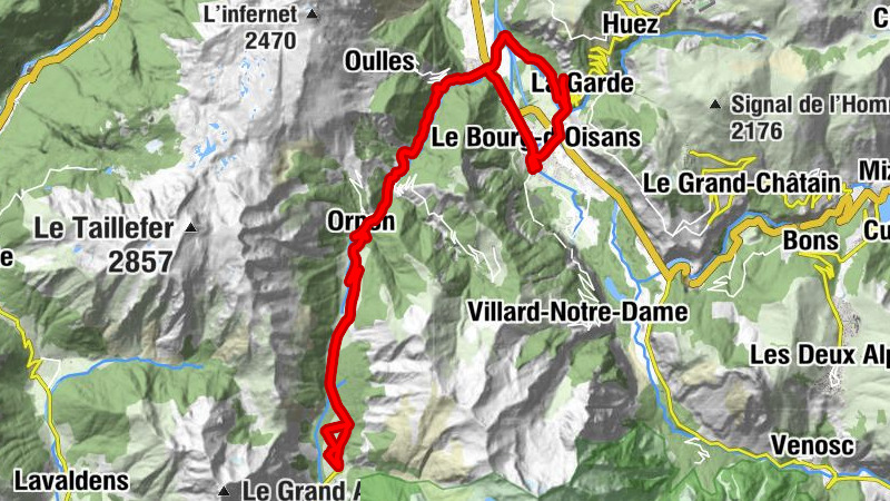 La Fare - Le Bourg-d'Oisans - La Garde - Chapelle Saint-Sauveur