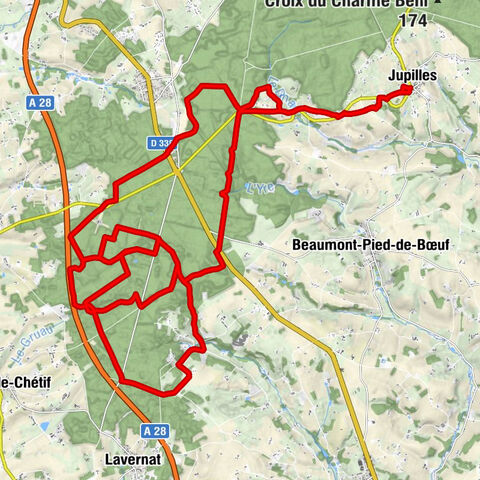 Jupilles - L'Aître du Vau - Rond des Forges - Les Forges