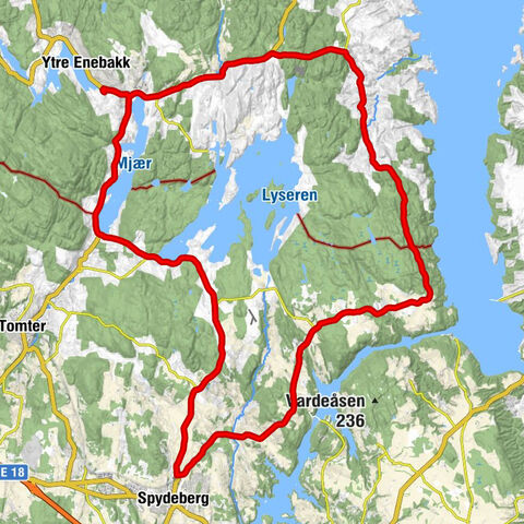 Tangen - Nes - Svikebøl - Enebakk