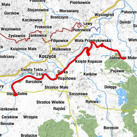 Jadowniki Mokre - Porębisko - Rzadki Las - Wola Średnia