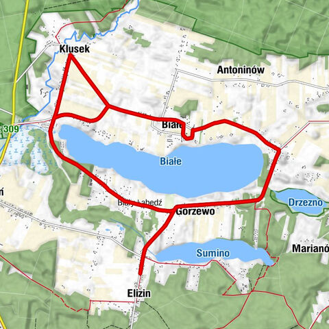 Elizin - Gorzewo - Kwirynów - Klusek