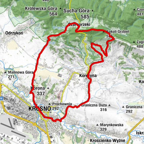 Matki Boskiej Królowej Polski - Sokoli Grzbiet - Strzelnica - Korczyna