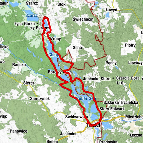 Trzciel - Rybojady - Borowy Młyn - Góra Sznekowa