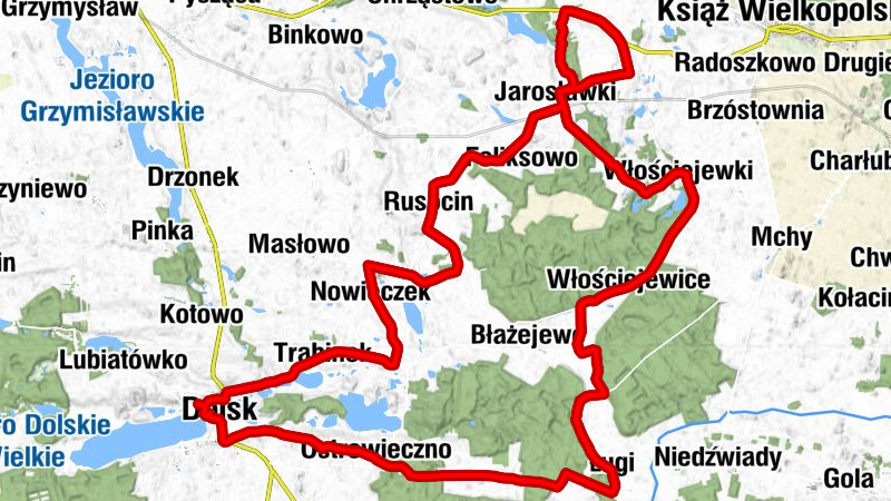 Śremskie Przedmieście - Kościół pw. św. Michała Archanioła - Dolsk - Gostyńskie Przedmieście