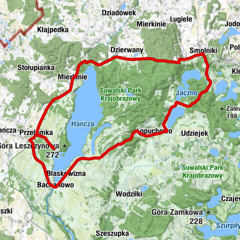 Bachanowo - Wróbel - Przełomka - Mierkinie