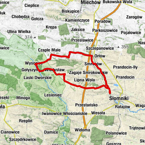 Słomniki - Januszowice - Smroków - Kościół pw. Świętego Bartłomieja w Czaplach Wielkich