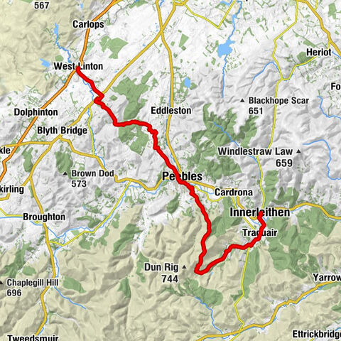 Innerleithen - Birkscairn Hill - Kirkhope Law - The Old Bakehouse