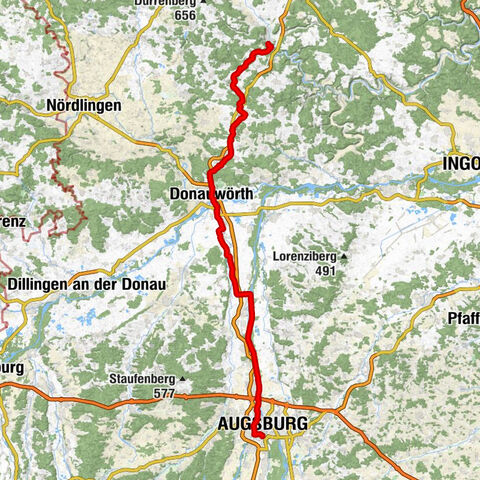 Bismarckviertel - Pfarrheim St. Martin - Pfarrkirche Mariä Himmelfahrt - Treuchtlingen